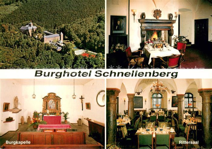 Attendorn Fliegeraufnahme Hotel Restaurant Burghotel Schnellenberg Burgkapelle R