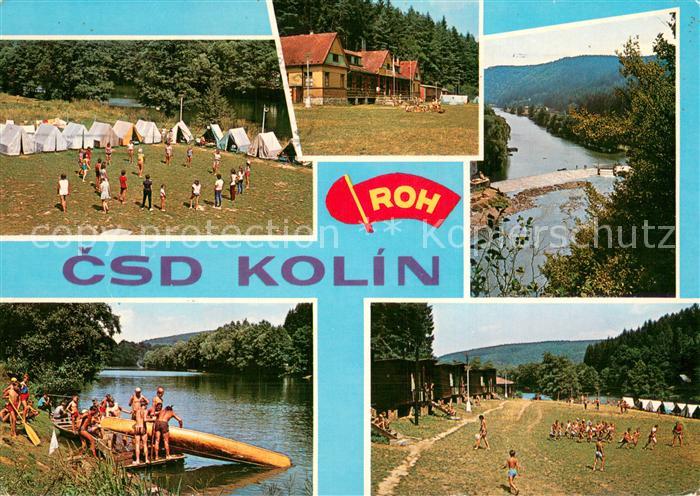 Samopse CZ CSD Kolin Letni tabor ZV ROH Zeleznicni stanice Kolin u reky