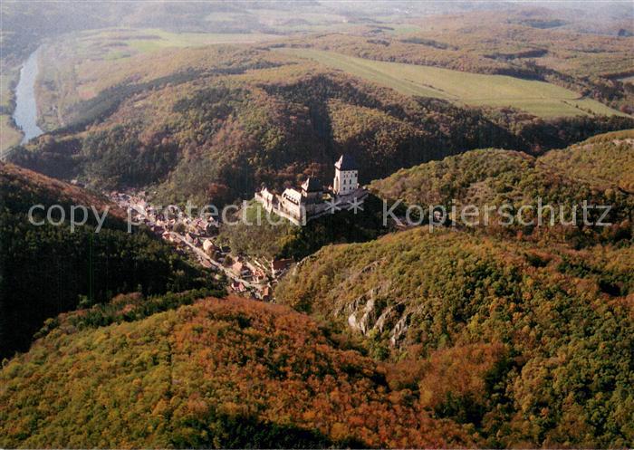 Karlstejn Schloss Karlstejn Fliegeraufnahme