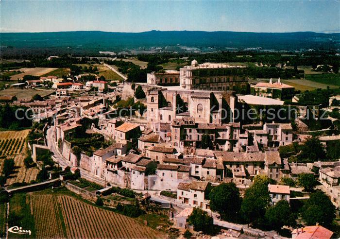 Grignan 26 Eglise le chateau et ses terrasses Vue aerienne
