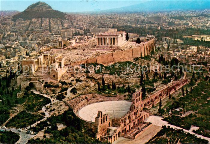 Athen Griechenland Fliegeraufnahme mit Akropolis