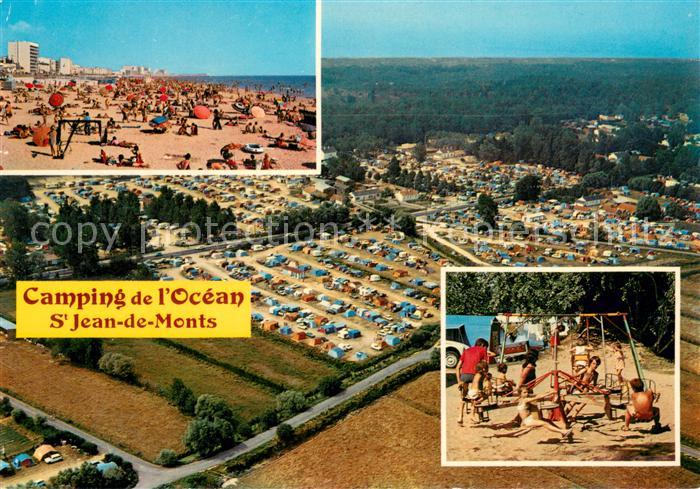 Saint-Jean-de-Monts Le Camping de l’Ocean Strand Spielplatz Fliegeraufnahme