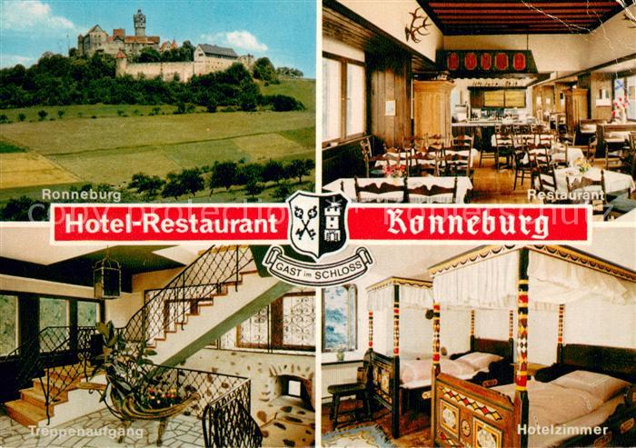 Ronneburg Hessen Die Ronneburg Hotel Restaurant Treppenaufgang Hotelzimmer