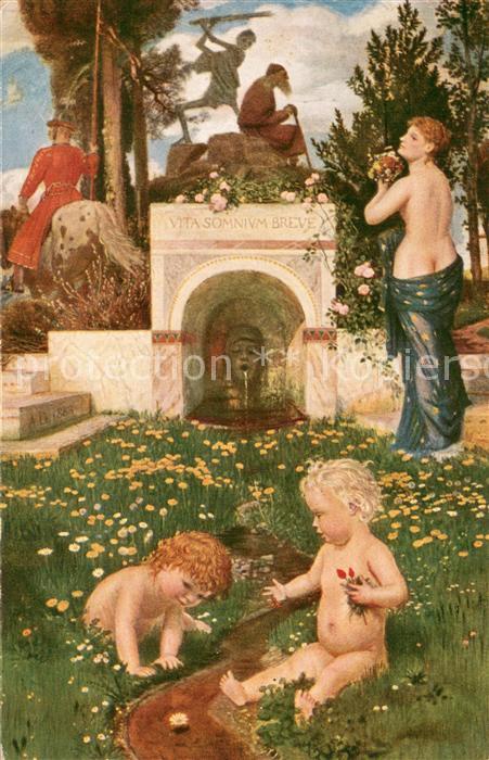 Boecklin Arnold Boecklin Bruckmanns Bildkarte Nr.18 Vita somnium breve