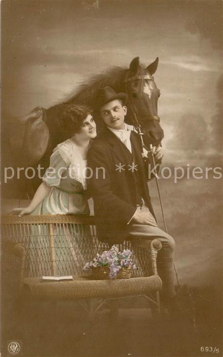 Foto NPG Nr. Nr.693/5 Frau Mann und Pferd