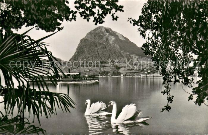 Dampfer Seitenrad Lago di Lugano Monte S. Salvatore