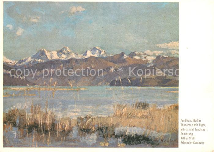 Persoenlichkeiten Ferdinand Hodler. vThunersee mit Eiger