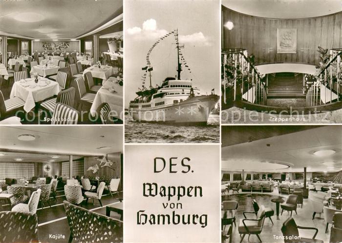 Dampfer Oceanliner Wappen von Hamburg