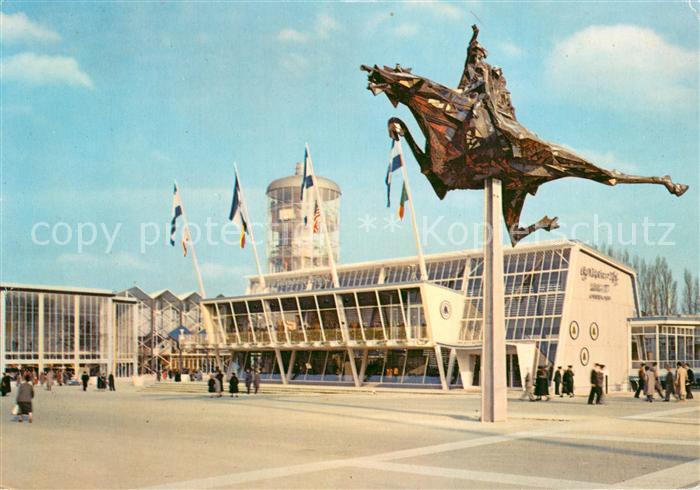 Exposition Universelle Bruxelles 1958 Allegorie von den 4 Aymon Kindern