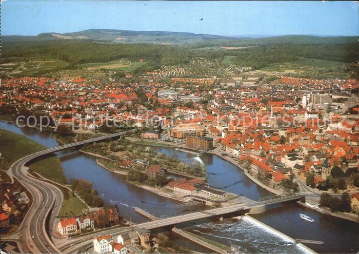 Hameln Weser Fliegeraufnahme