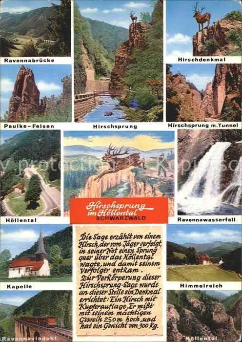 Hoellental Schwarzwald Hirschdenkmal Hirschsprung Tunnel Ravennawasserfall