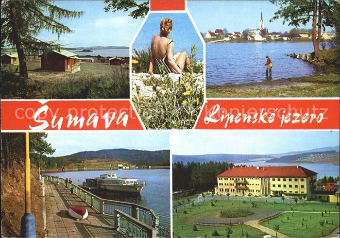 Sumava Czechia Lipenske jezero Horni Plana Chatovy tabor