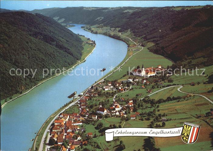 Engelhartszell Donau Oberoesterreich Fliegeraufnahme Trappistenkloster Engelszel