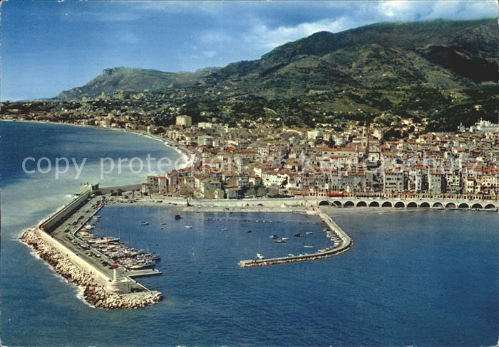 Menton Alpes Maritimes Fliegeraufnahme Port Ville
