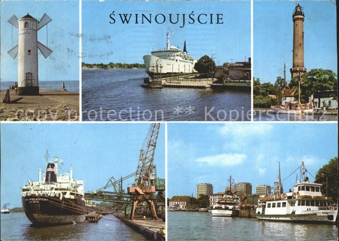 Swinoujscie Swinemuende M f Wawel Latarnia morska Nabrzeze portowe
