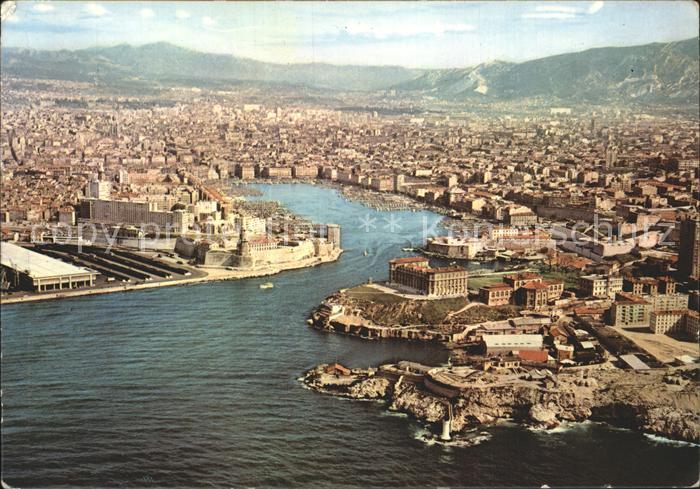 Marseille Bouches-du-Rhone Fliegeraufnahme Vieux Port Fort St. Jea
