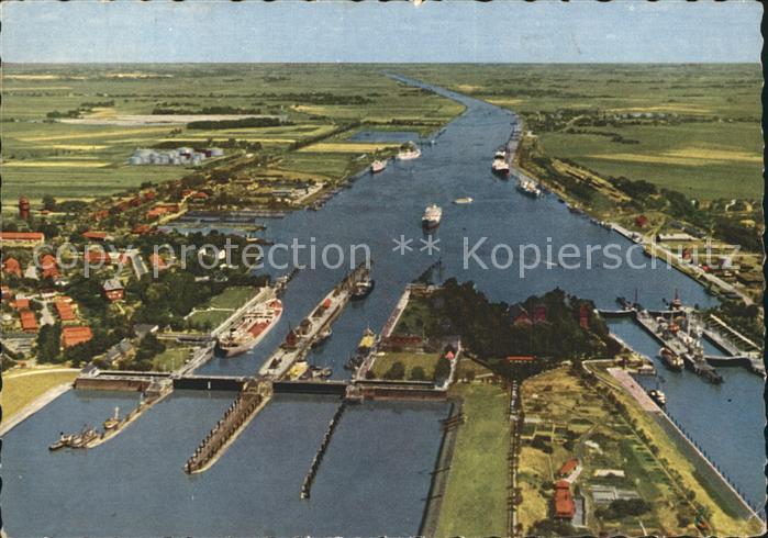 Brunsbuettelkoog Fliegeraufnahme Schleusenanlagen
