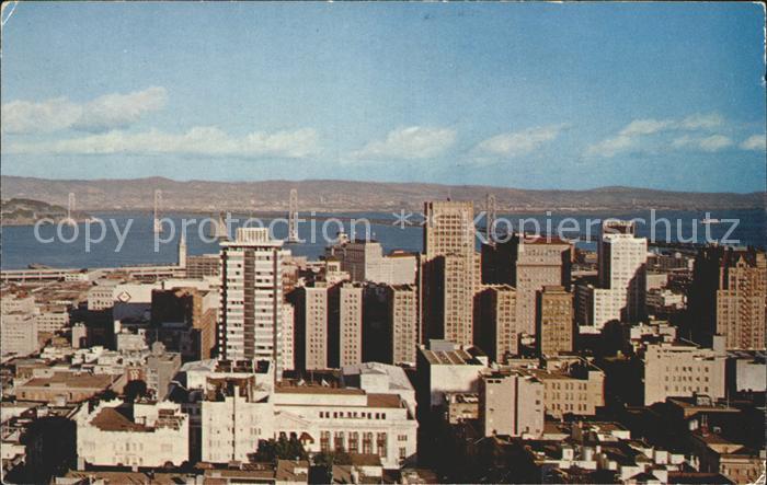 San Francisco California Fliegeraufnahme with Oakland-Bay-Bridge