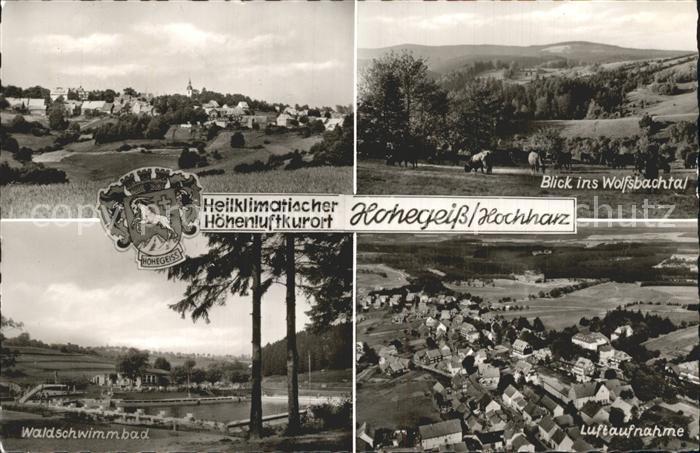 Hohegeiss Harz Wolfsbachtal Fliegeraufnahme Schwimmbad