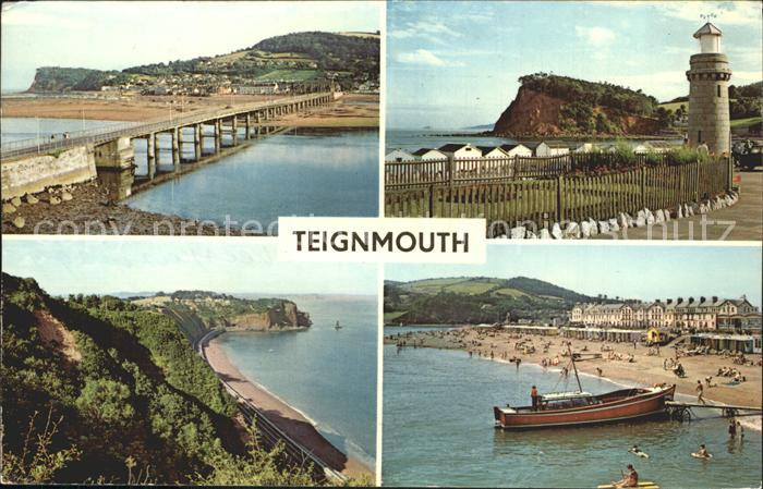 Teignmouth Teignbridge Strand Bruecke Leuchtturm