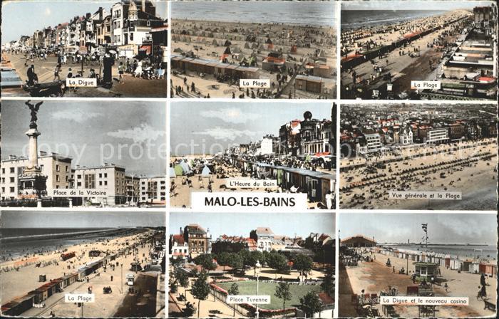 Malo-les-Bains Plage Place de la Victoire Place Turenne