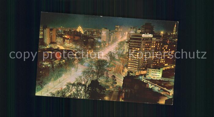 Mexico City Hotel Continental Hilton by Night