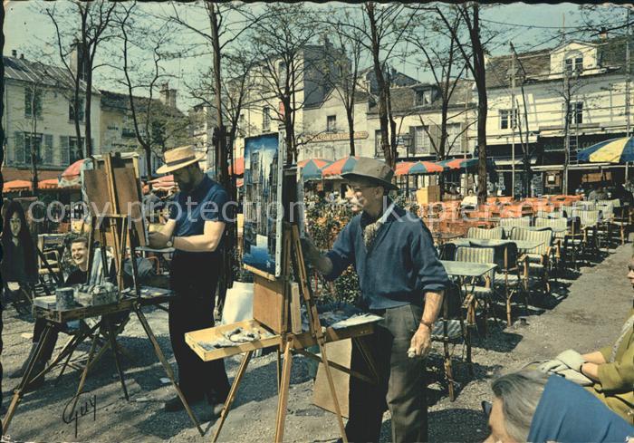 Paris Kuenstler auf dem Montmartre