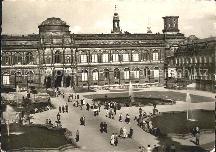 DRESDEN Elbe Sempergalerie vom Zwingerhof