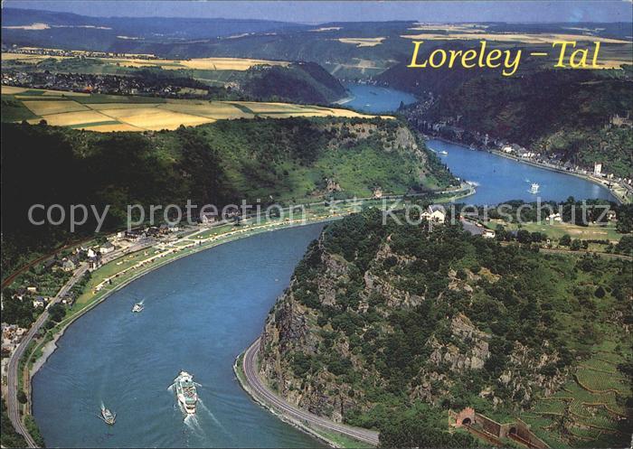 Loreley Lorelei Fliegeraufnahme Rheintal