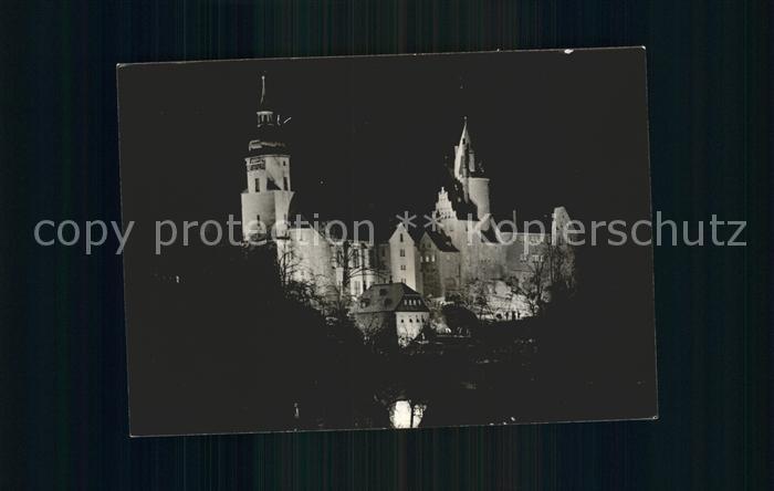 Schwarzenberg Erzgebirge Schloss bei Nacht