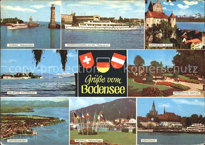 Lindau Bodensee Hafeneinfahrt Friedrichshafen MS oesterreich Meersburg Schloss H