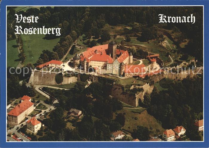Kronach Oberfranken Veste Rosenburg Naturpark Frankenwald Fliegeraufnahme