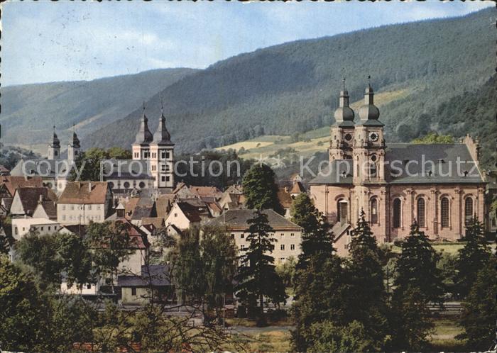 Amorbach Miltenberg Teilansicht mit Kirchen