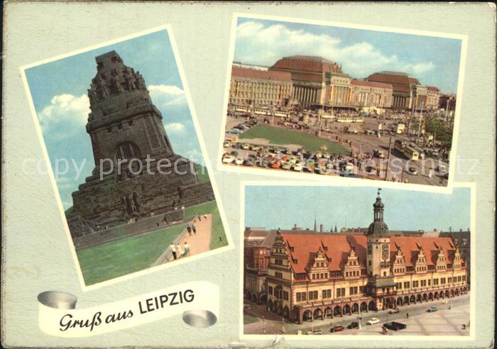 LEIPZIG Sachsen Voelkerschlachtdenkmal Hauptbahnhof Altes Rathaus