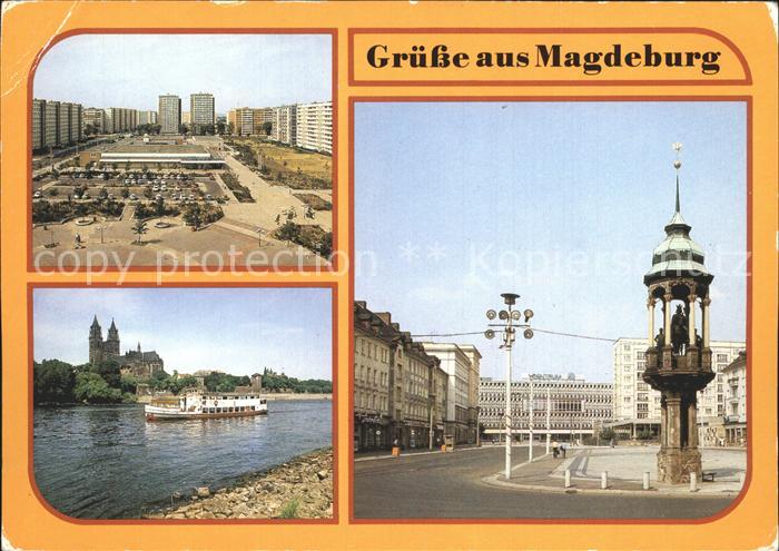 MAGDEBURG  CITY Festplatz Neustaedter See Dom Magdeburger Reiter