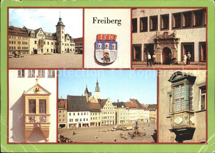 Freiberg Sachsen Rathaus Portal am Obermarkt Erker am Rathaus Barock Erker Meiss