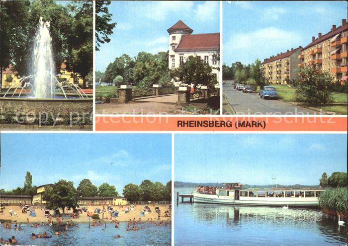Rheinsberg Springbrunnen Schloss Joliot Curie Str Freibad am Grienericksee Anleg