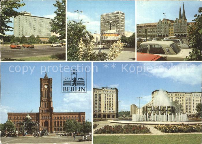 BERLIN  CITY Hotel Berolina Weltzeituhr Alexanderplatz Marx Engels Forum Rathaus