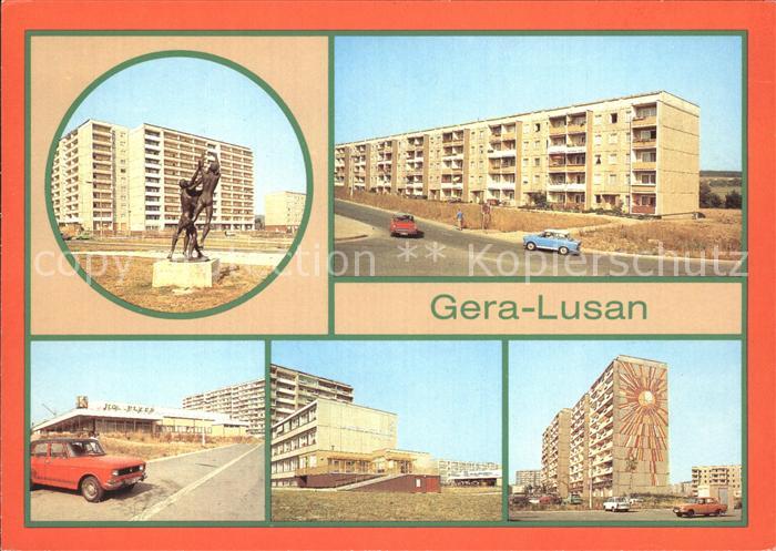 Lusan Gera Plastik Zeulsdorfer Str Berta Schaefer mit Karl Wetzel Str HOG Plzen