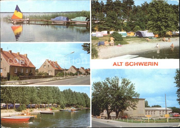 Alt Schwerin Plauer See Dorfstr Bootsanlegestelle Campingplatz Dorfkulturhaus