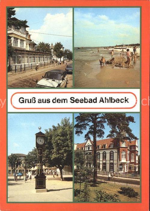 Ahlbeck Ostseebad FDGB Heim Strandschloss Strand Stranduhr Ferienheim Frithjof