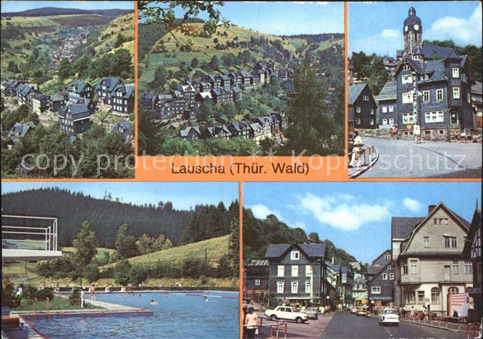 Lauscha Teilansichten Huettenplatz Bad Kulturhaus