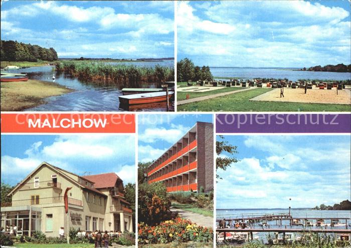 Malchow Fleesensee Strandpartie Wirtschaftsgebaeude Bettenhaus Bootshafen