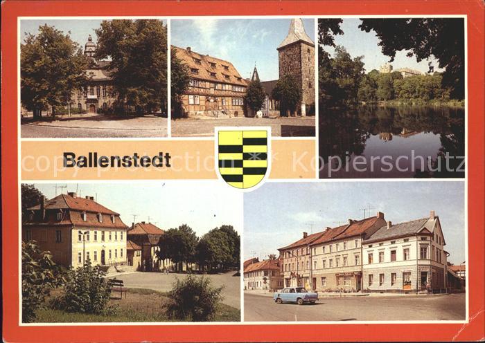 Ballenstedt Rathaus Alter Markt Schlossteich Wilhelm Pieck Allee Rud Breitscheid