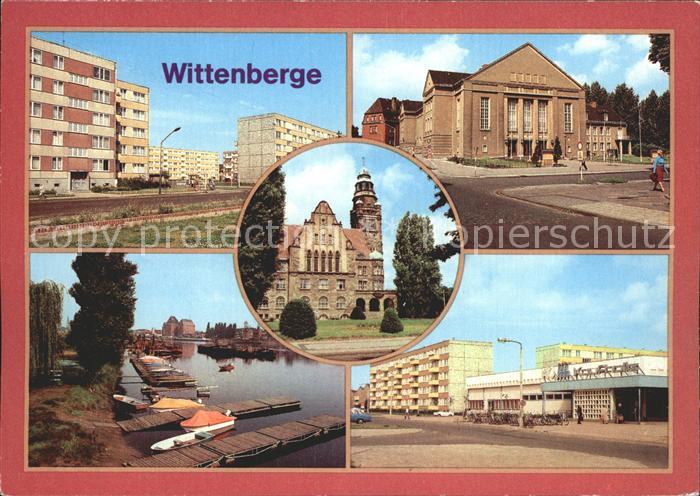 Wittenberge Prignitz Perleberger Str Kulturhaus Hafen HO Kaufhalle Rathaus