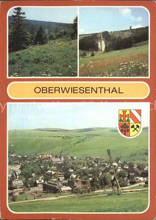 Oberwiesenthal Erzgebirge Baerwurzwiesen Zechengrund Sprungschanzen Teilansicht
