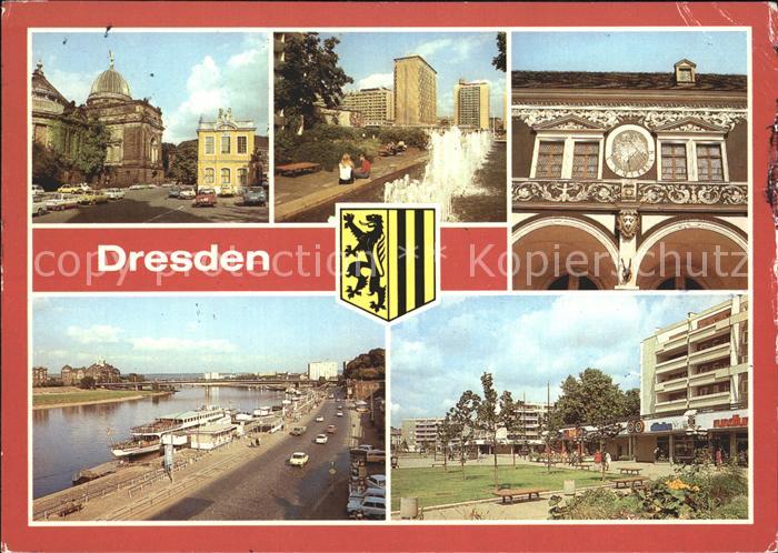 DRESDEN Elbe Hochschule Torhaus Coselpalais Prager Str Stallhof Bruehlsche Terra