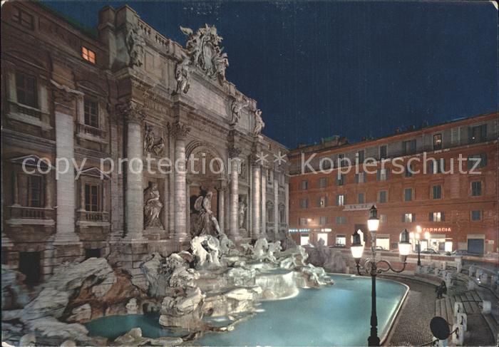 Roma Rom Fontana di Trevi Notturno