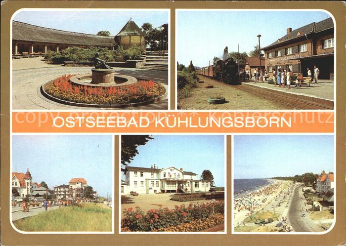 Kuehlungsborn Ostseebad Konzertgarten Bahnhof mit Molli Schmalspurbahn Strandpro