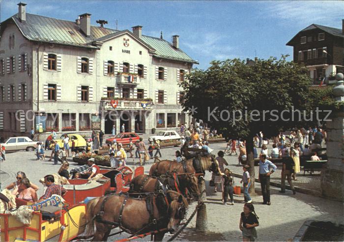 Megeve Le depart des traineaux